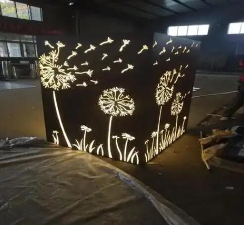 洛江耐候钢灯箱